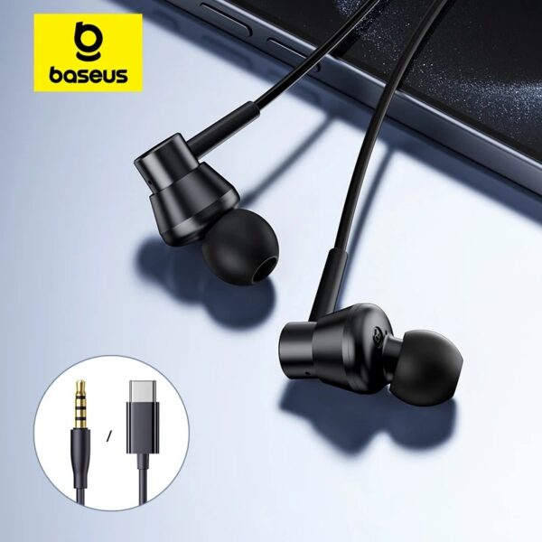 BASEUS ENCOK HZ11 WIRED EARPHONE 3.5MM | WHITE